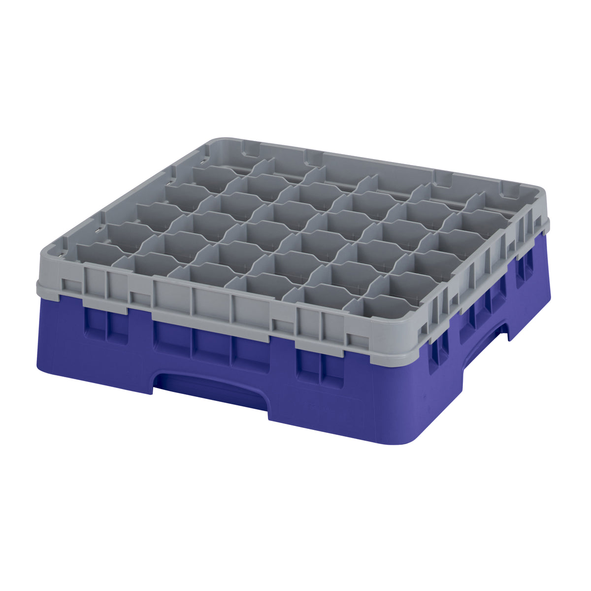 Cambro 36S418186 Camrack Glass Rack, Navy Blue, Full Size, 19-3/4 x 19-3/4, 36 Compartments — Case of 5 pieces