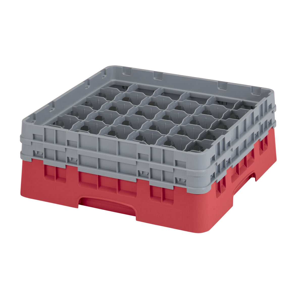Cambro 36S434163 Camrack Glass Rack, Red, Full Size, 19-3/4 x 19-3/4, 36 Compartments, 2-7/8 Max Dia, 5-1/4 Max Height — Case of 4 pieces
