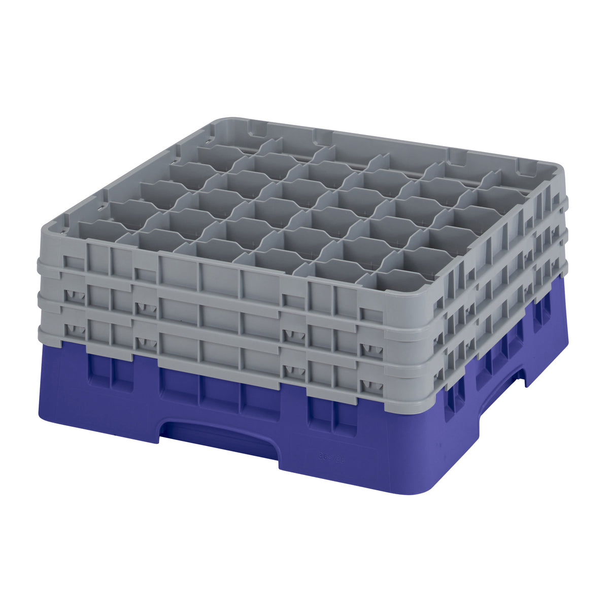 Cambro 36S738186 Camrack Glass Rack, Navy Blue, Full Size, 19-3/4 x 19-3/4, 36 Compartments — Case of 3 pieces