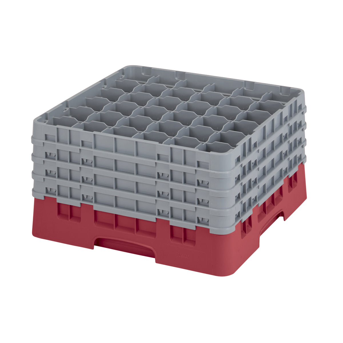 Cambro 36S900416 Camrack Glass Rack, Full Size, 19-3/4 x 19-3/4, 36 Compartments, Cranberry Red — Case of 2 pieces