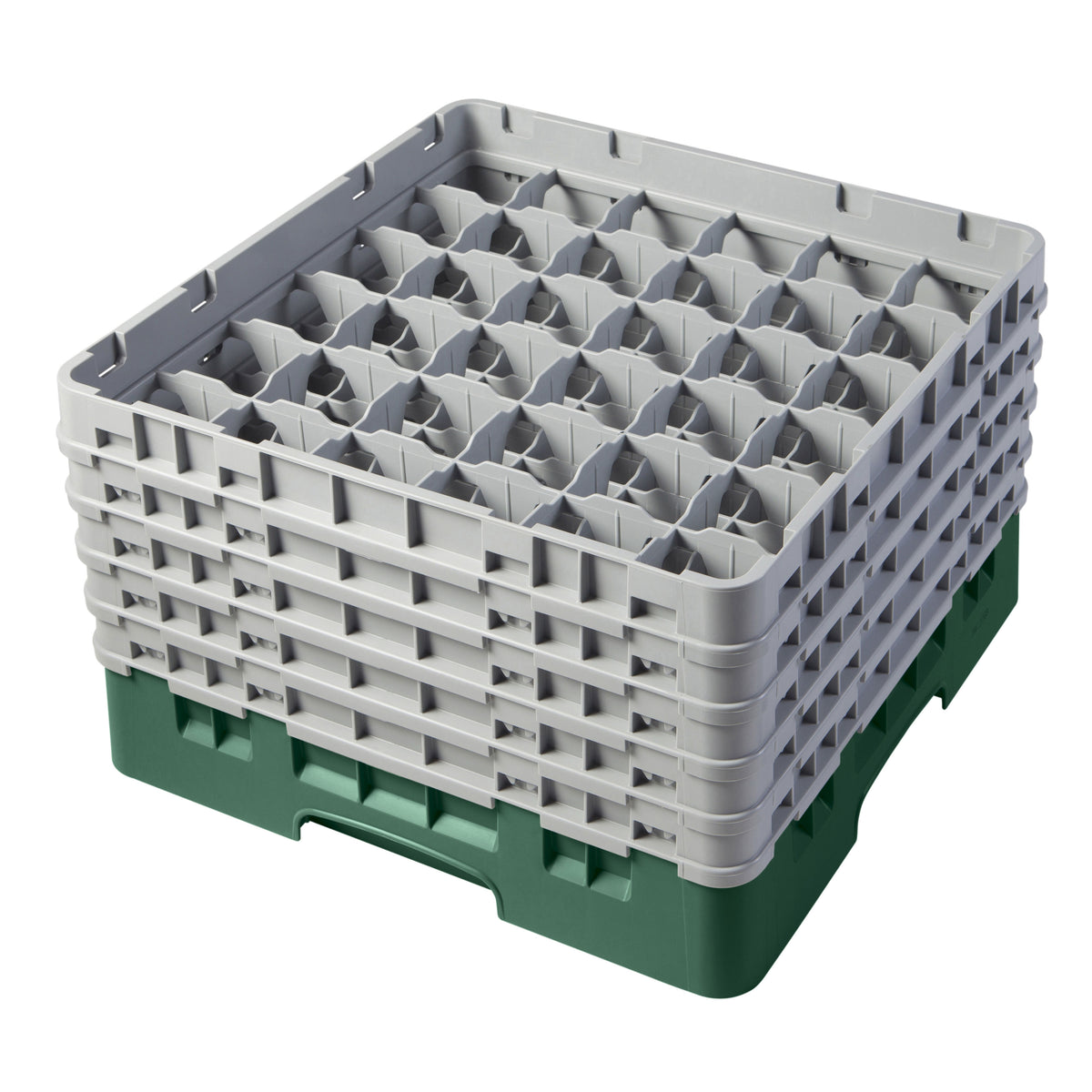 Cambro 36S958119 Camrack Glass Rack, Full Size, 19-3/4 x 19-3/4, 36 Compartments, Sherwood Green, HACCP — Case of 2 pieces