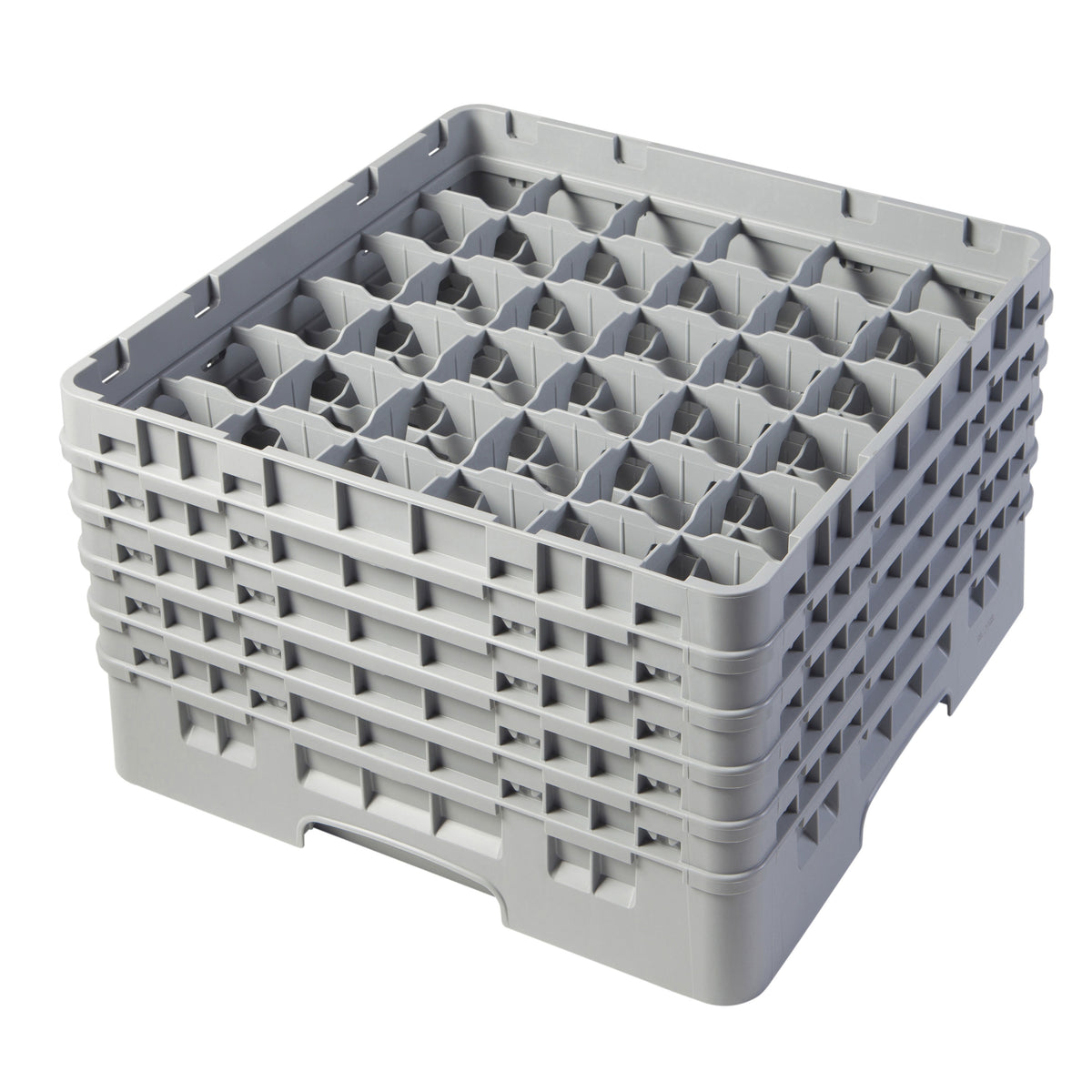 Cambro 36S958151 Camrack Glass Rack, Full Size, Soft Gray, 19-3/4 x 19-3/4, 36 Compartments, 2-7/8 Max Dia — Case of 2 pieces