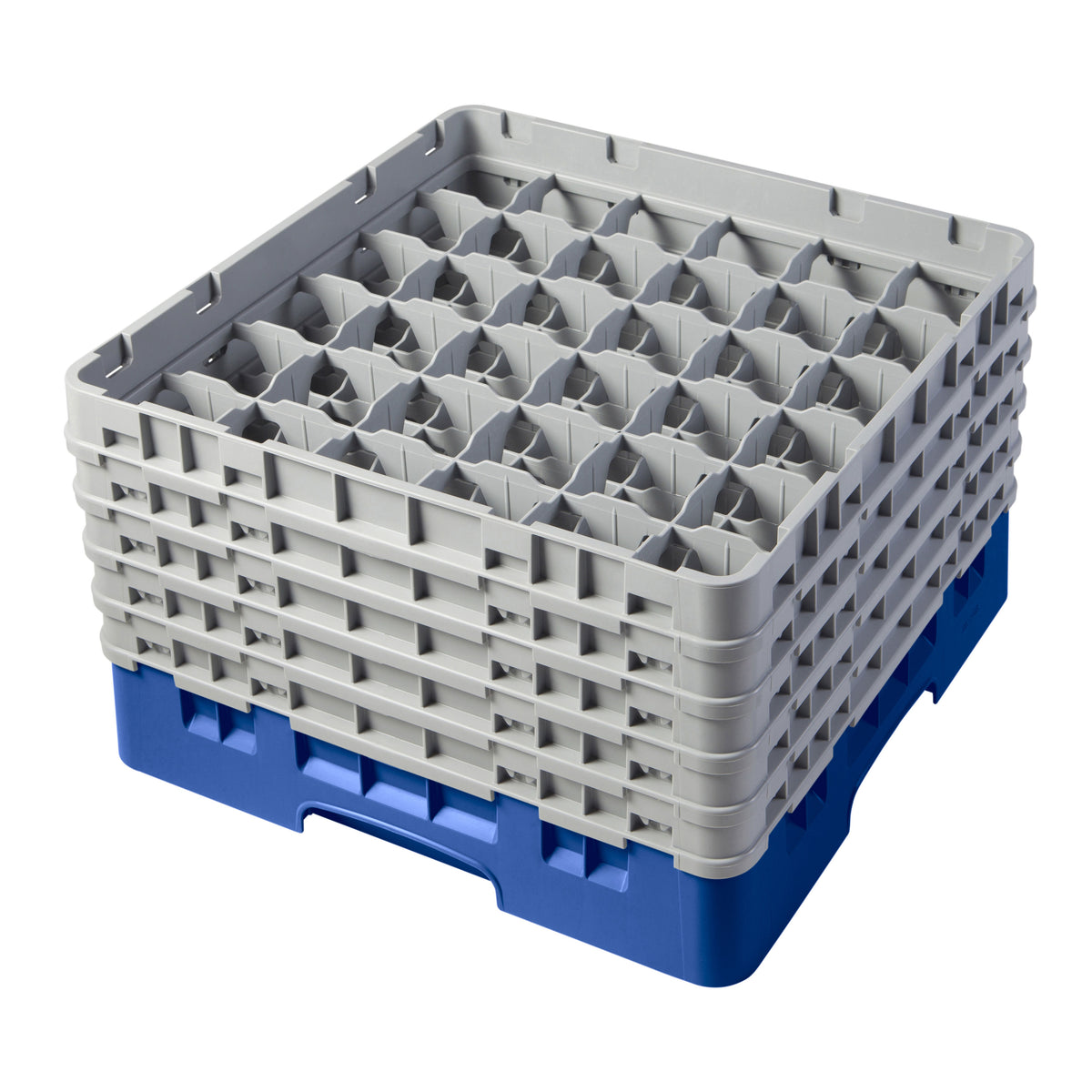 Cambro 36S958168 Camrack Glass Rack, Full Size, Blue, 36 Compartments, 19-3/4 x 19-3/4, HACCP — Case of 2 pieces