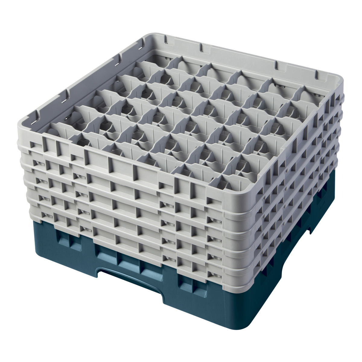 Cambro 36S958414 Camrack Glass Rack, Teal, Full Size, 19-3/4 x 19-3/4, 36 Compartments, 2-7/8 Max Dia, HACCP — Case of 2 pieces