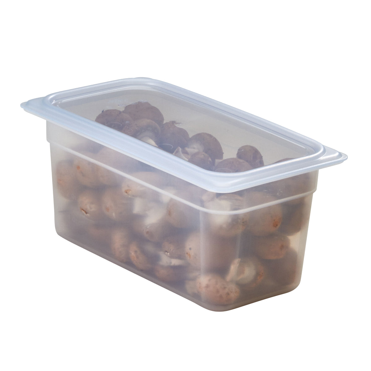 Cambro 44PP190 - 1/4-Size 4" Deep Translucent Polypropylene Food Pan, NSF, Storage Tray — Case of 6 pieces