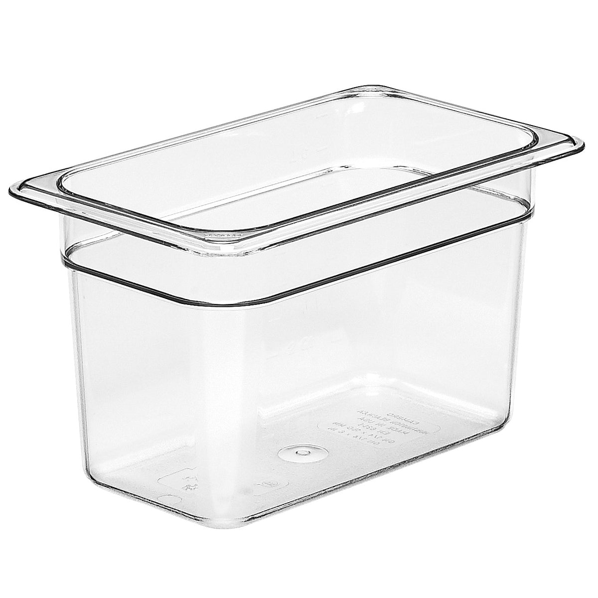 Cambro 46CW135 Camwear Pan, 3.9 Qt 1/4 Size, 6" Deep Polycarbonate Clear, NSF — Case of 6 pieces
