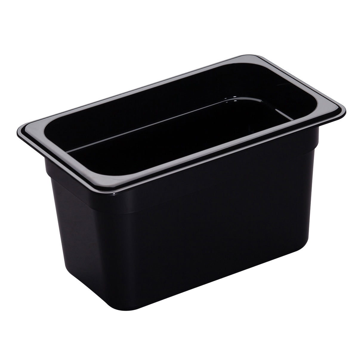 Cambro 46HP110 Pan, 1/4-Size, 6" Deep, Black Non-Stick Plastic, -40°F to 375°F, NSF — Case of 6 pieces