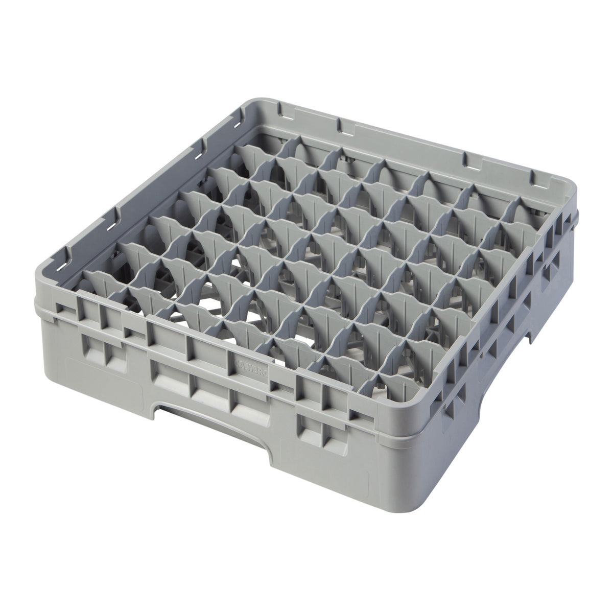 Cambro 49S318151 Camrack Glass Rack, Soft Gray, Full Size, 19-3/4 x 19-3/4, 49 Compartments — Case of 5 pieces