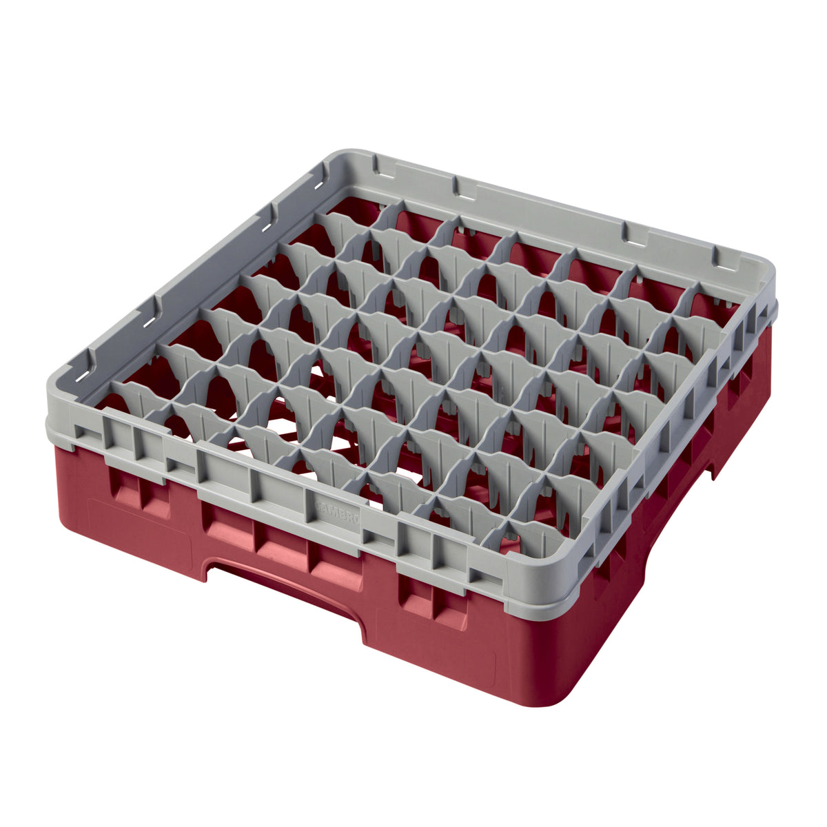 Cambro 49S318416 Camrack Glass Rack, Cranberry, Full Size, 19-3/4 x 19-3/4, 49 Compartments — Case of 5 pieces