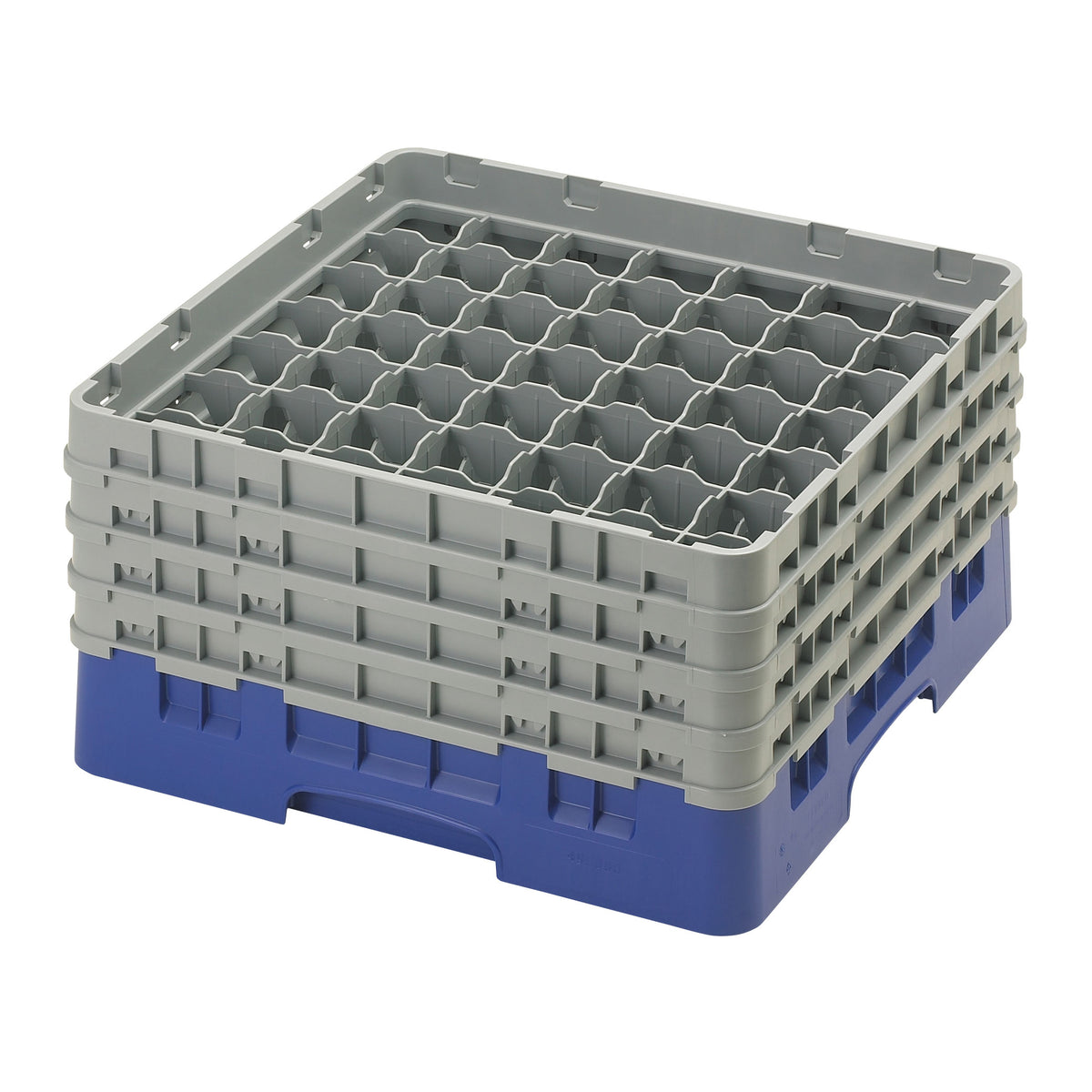 Cambro 49S800186 Camrack Glass Rack, Full Size, Navy Blue, 19-3/4 x 19-3/4 x 10-1/2, 49 Compartments, 2-7/16 Max Dia, 8-1/2 Max Height, HACCP Compliant, NSF — Case of 2 pieces