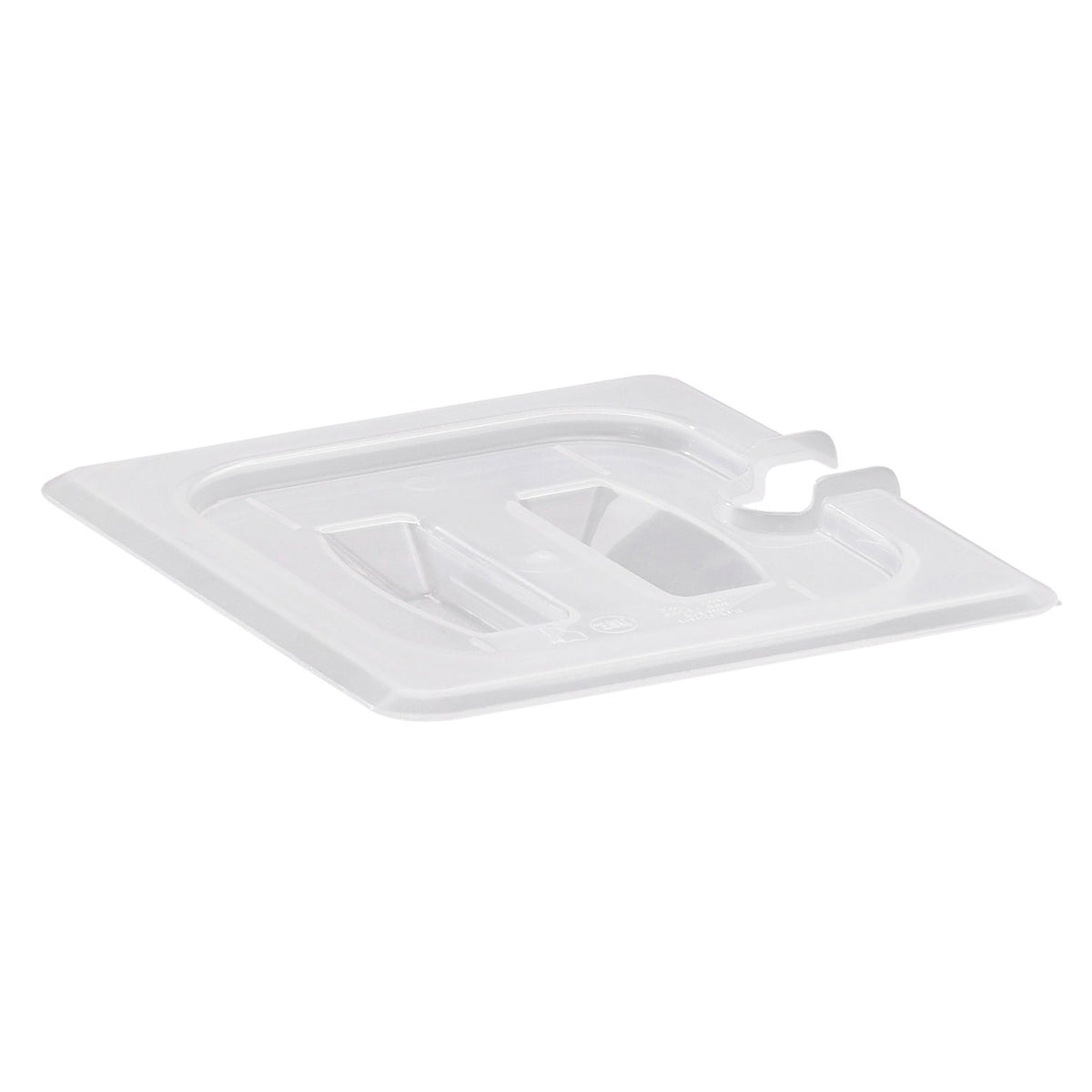 Cambro 60PPCHN190 1/6 Clear Polypropylene Pan Cover with Handle, Spoon-Notched Slot, NSF — Case of 6 pieces