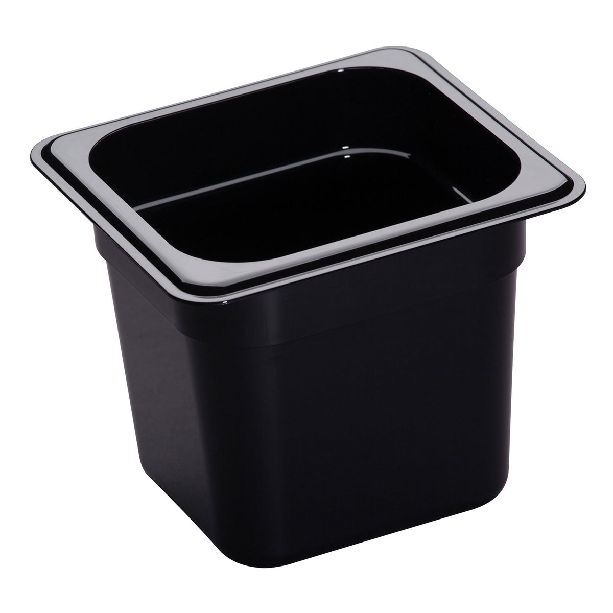 Cambro 66HP110 H-Pan Food Pan, 1/6 Size, 6" Deep, Black Plastic, -40°F to 375°F, NSF — Case of 6 pieces
