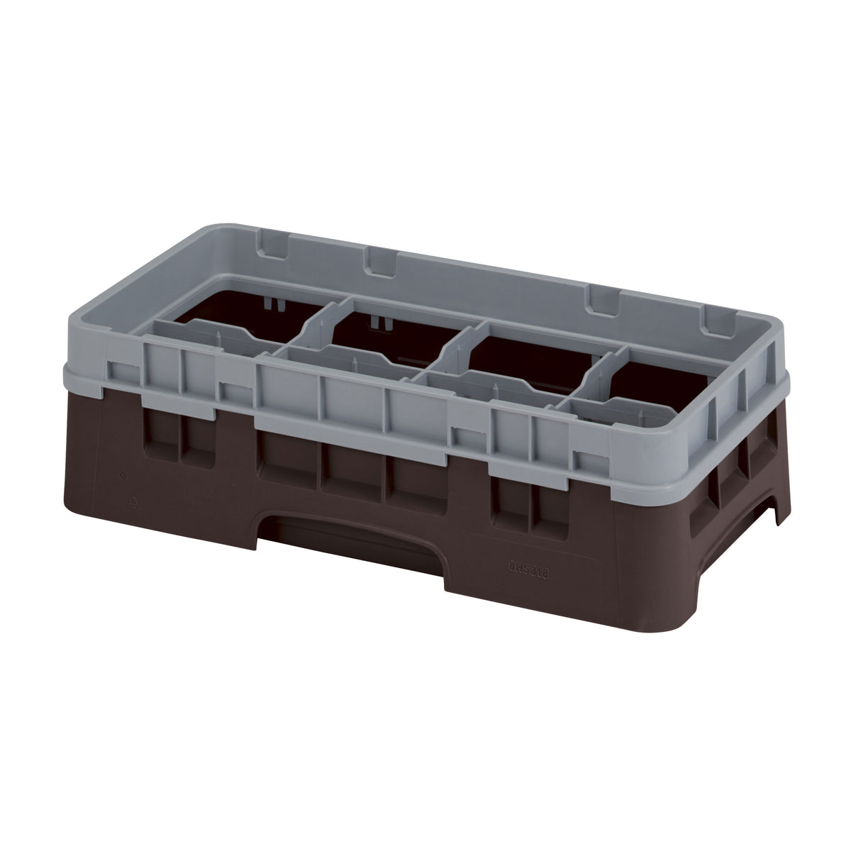 Cambro 8HS318167 Camrack Glass Rack, Half Size, Brown, 10 Compartment, 10" x 19-3/4" x 5-5/8", HACCP Compliant, NSF Certified — Case of 5 pieces