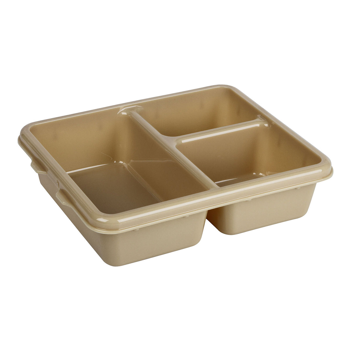 Cambro 9113CW133 - 3-Compartment Tray, 9" x 11" x 2-11/16", Beige Polycarbonate, Dishwasher Safe — Case of 24 pieces
