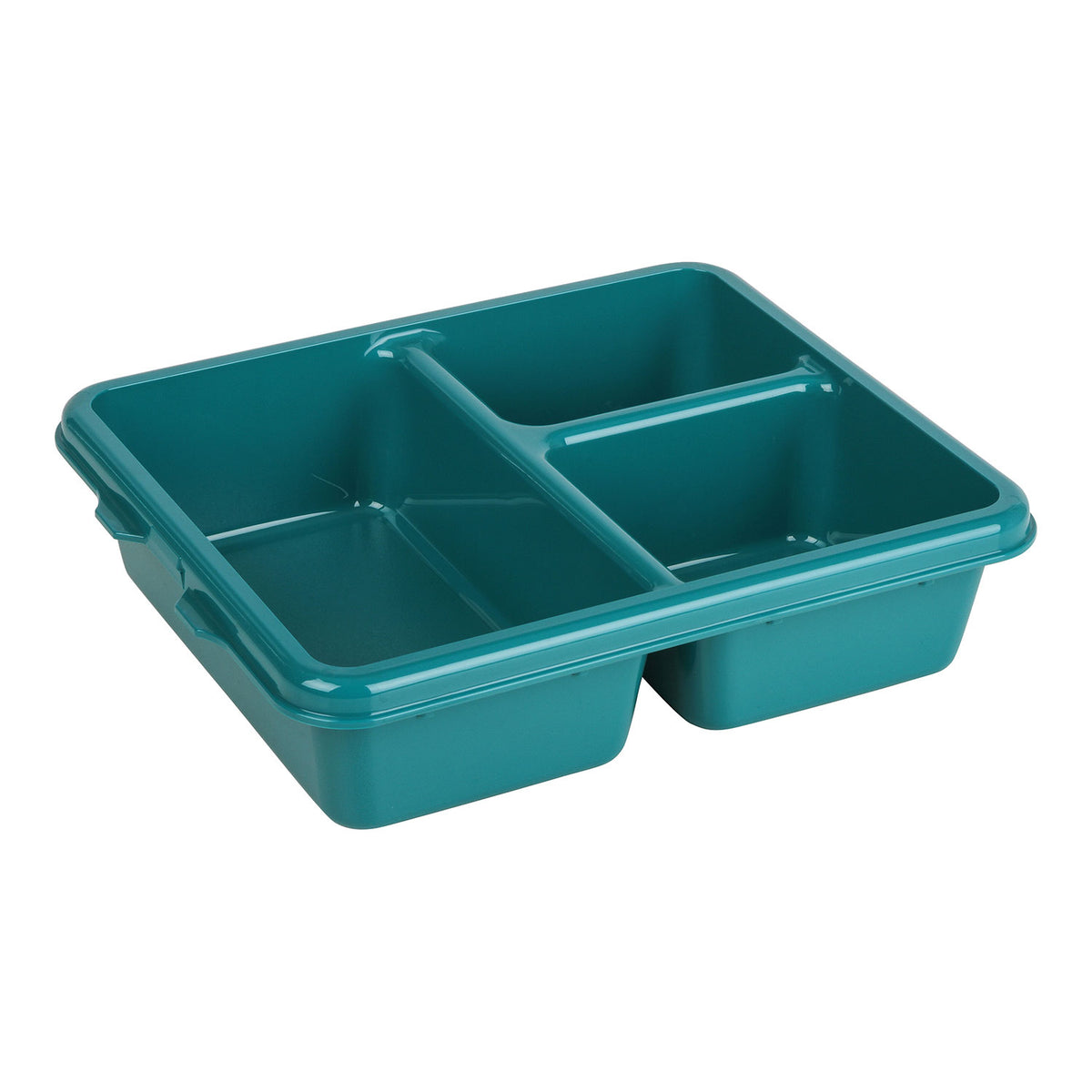 Cambro 9113CW414 - 3-Compartment Teal Meal Tray, 9" x 11" x 2-11/16", Dishwasher Safe, NSF — Case of 24 pieces