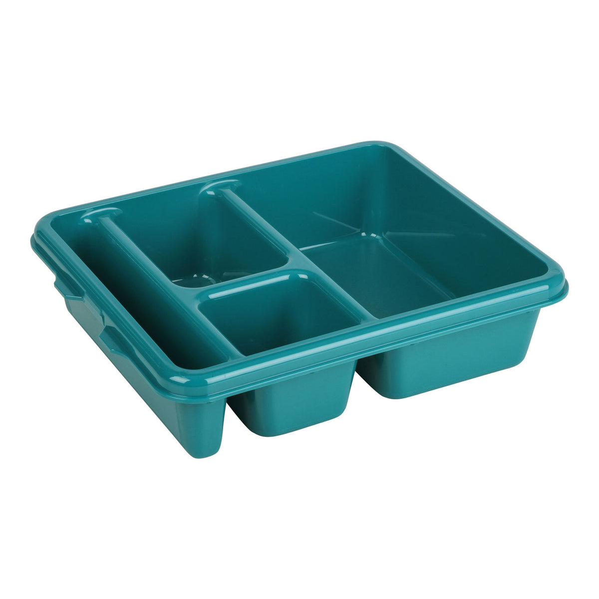 Cambro 9114CP414 4-Compartment Tray 8-15/16" x 10-3/4" x 2-5/8" TealCoPolymer Plastic — Case of 24 pieces