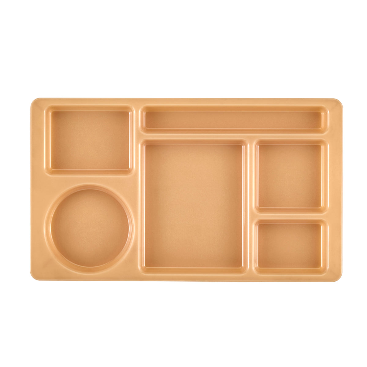 Cambro 915CW133 - 6-Comp Tray, 8-3/4" x 15" Beige Polycarbonate, Dishwasher Safe, NSF — Case of 24 pieces