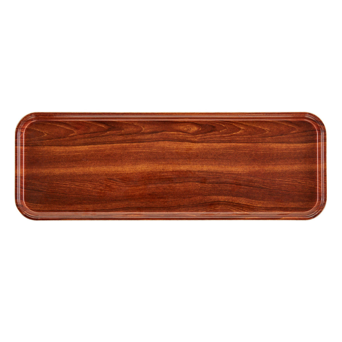Cambro 926308 Camtray Tray, 8-7/8" x 25-9/16" x 1", Fiberglass, Burma Teak Color, Dishwasher Safe — Case of 12 pieces
