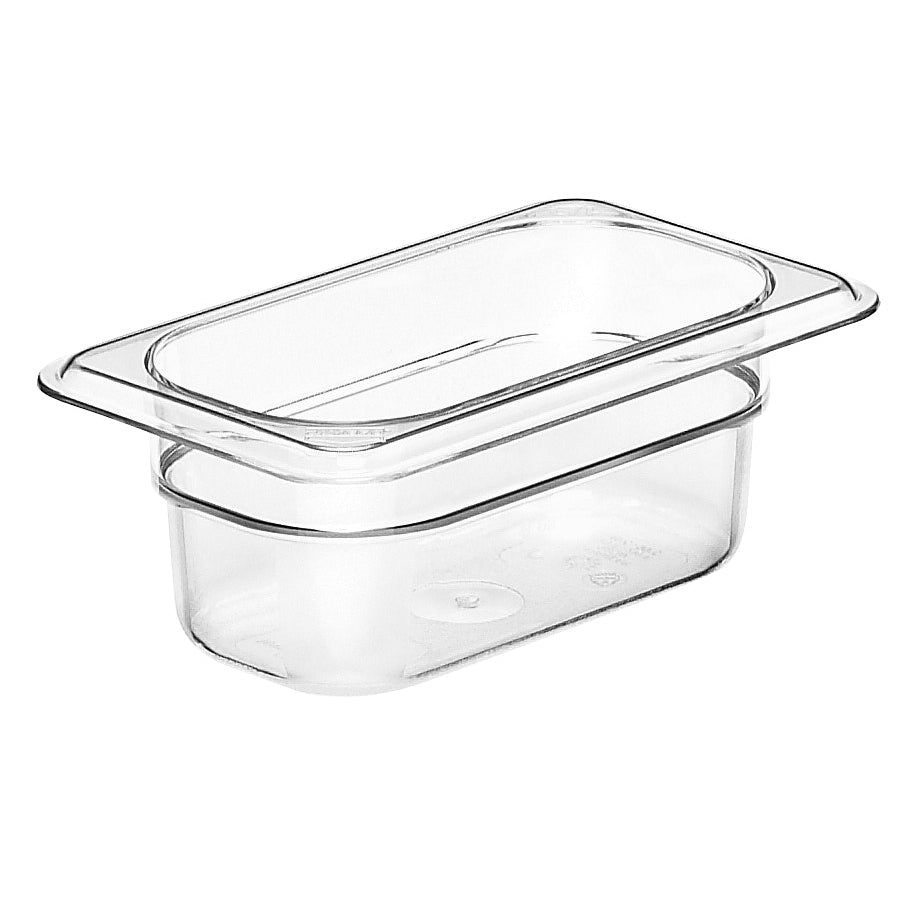 Cambro 92CW135 Pan - 1/9 Size, .6 Qt, 2-1/2" Deep, Clear Polycarbonate, NSF — Case of 6 pieces