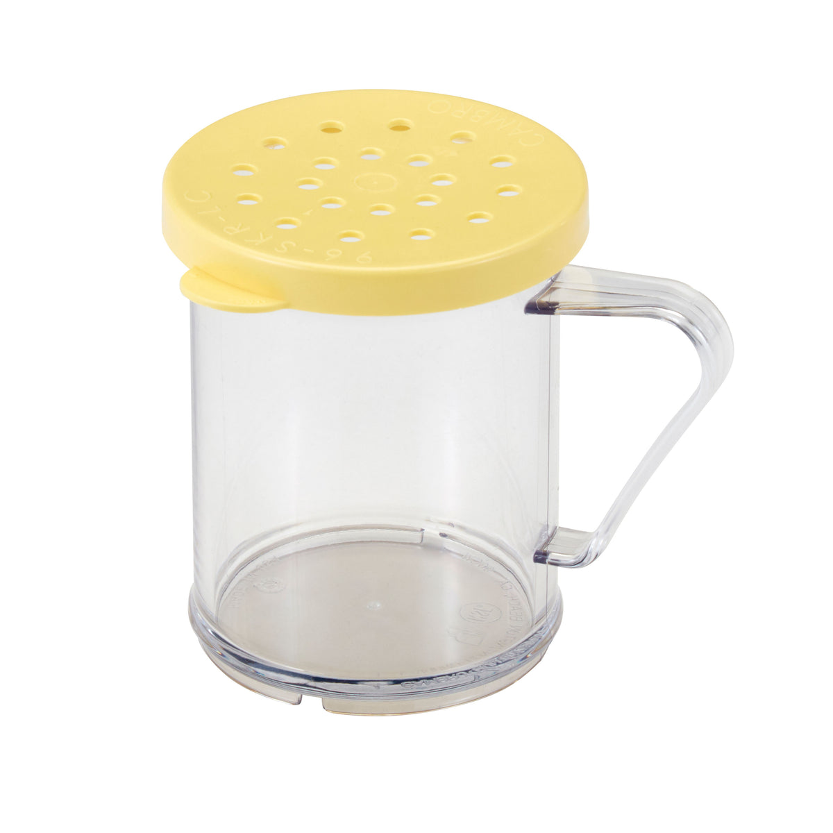 Cambro 96SKRLC405 - Replacement Lid for Cheese Shaker/Dredge, Yellow Polycarbonate, Dishwasher Safe — Case of 12 pieces