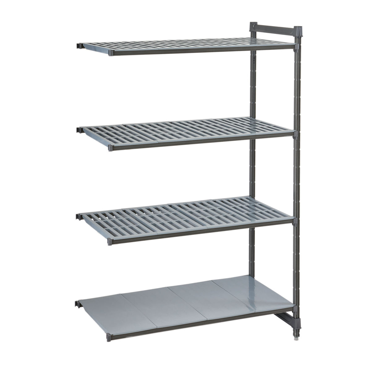Cambro CBA184272VS4580 Camshelving Basics Plus Add-On Unit w/ 3 Vented and 1 Solid Shelf - 18" x 42" x 72"