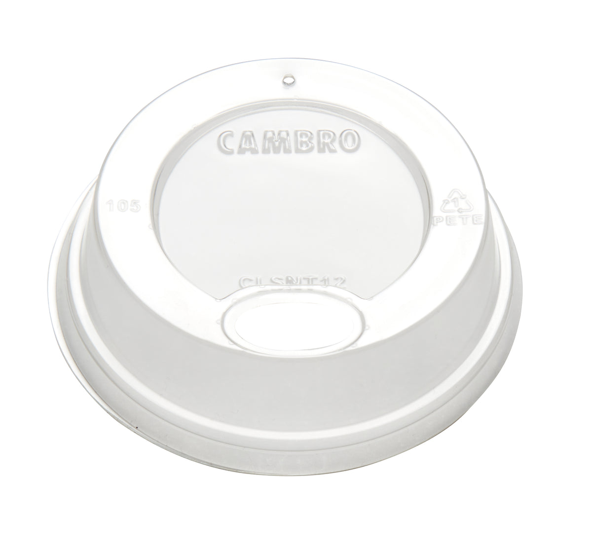 Cambro CLSNT12152 Translucent Sip Lid For LDT12 NT12 HT120CW Tumblers, Plastic - 1000/Case