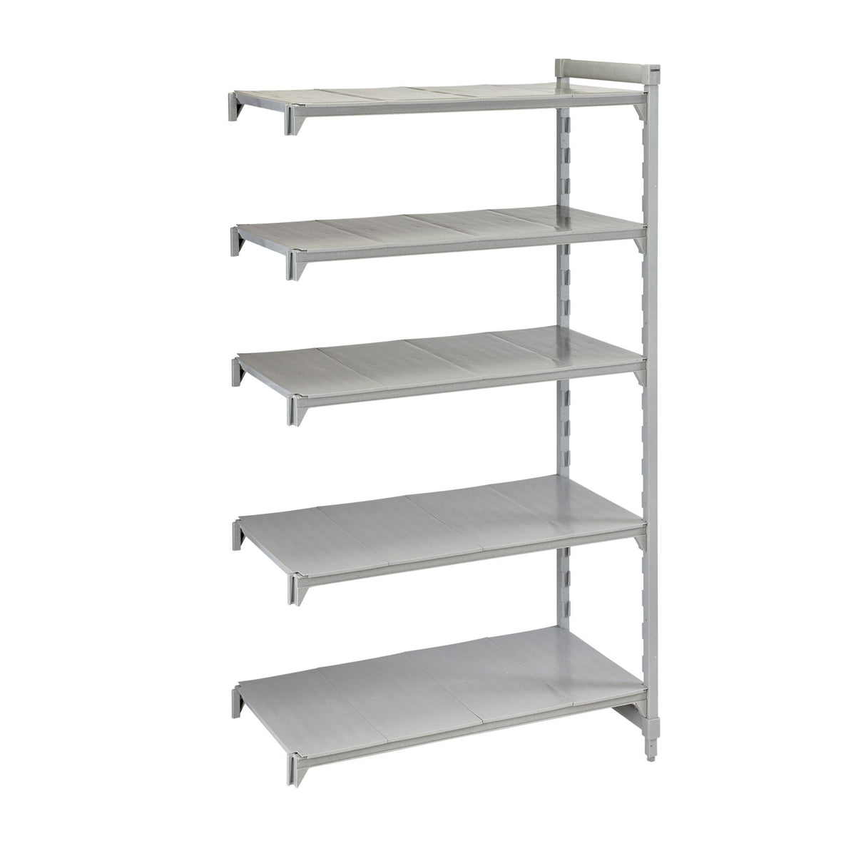 Cambro CPA212484S5PKG Camshelving Premium Solid 5-Shelf Add-On Shelving Unit - 21" x 24" x 84"