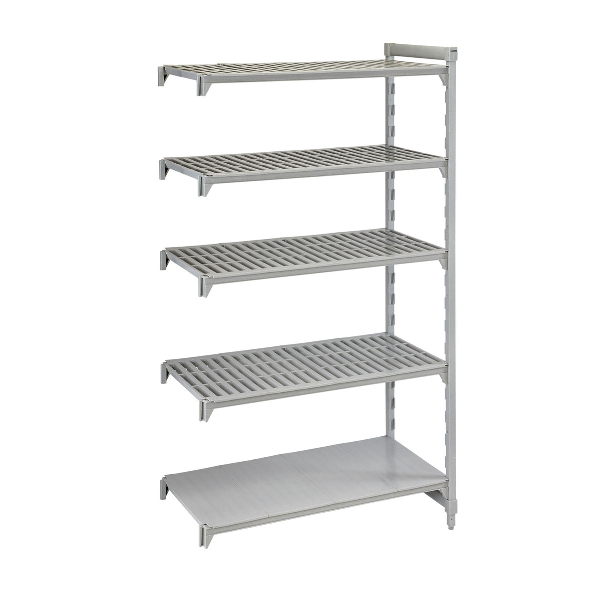 Cambro CPA244284VS5PKG Camshelving Premium 5-Shelf Vented/Solid Add On Unit - 24" x 42" x 84"