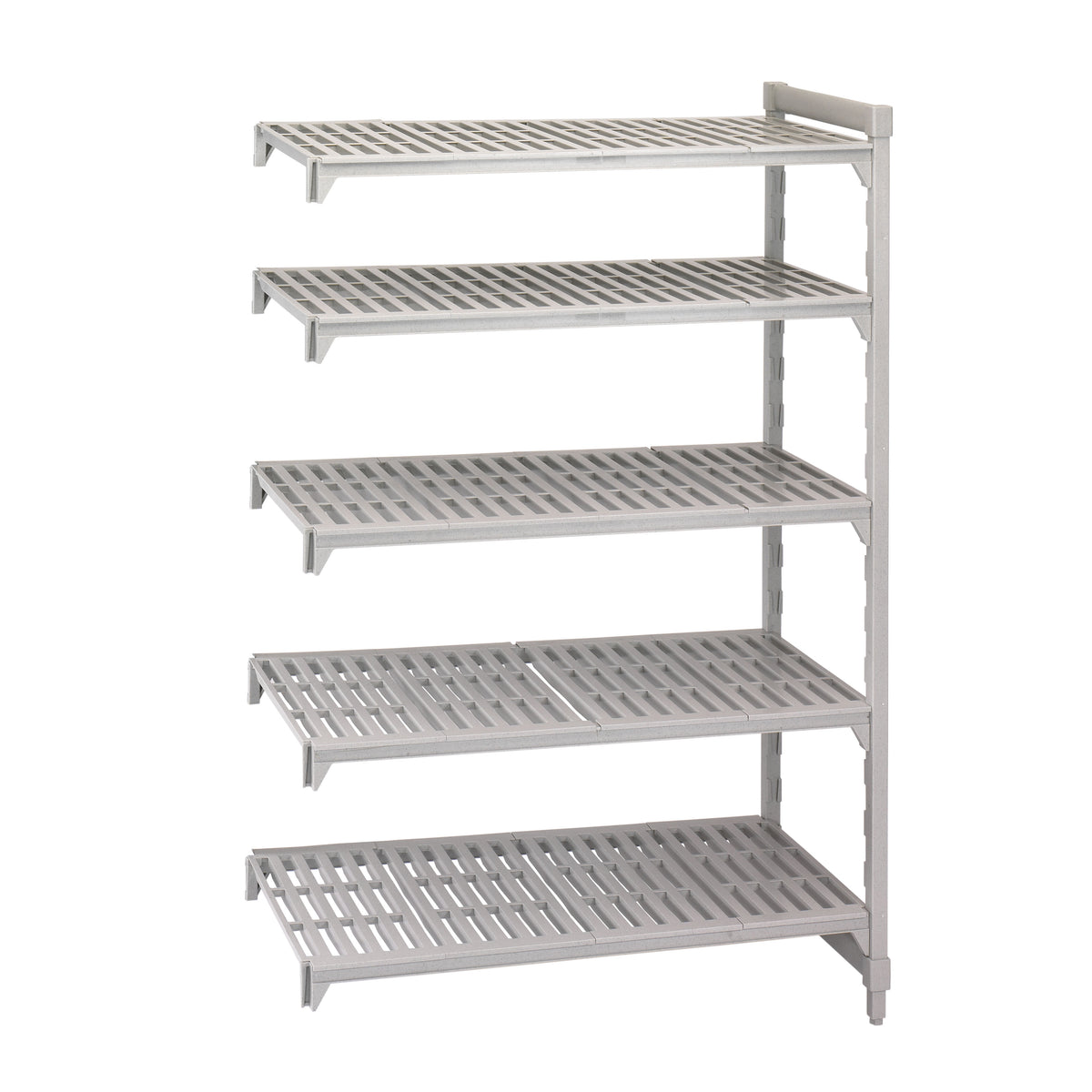 Cambro CPA247264V5PKG Camshelving Premium 5-Shelf Vented Add On Shelving Unit - 24" x 72" x 64"