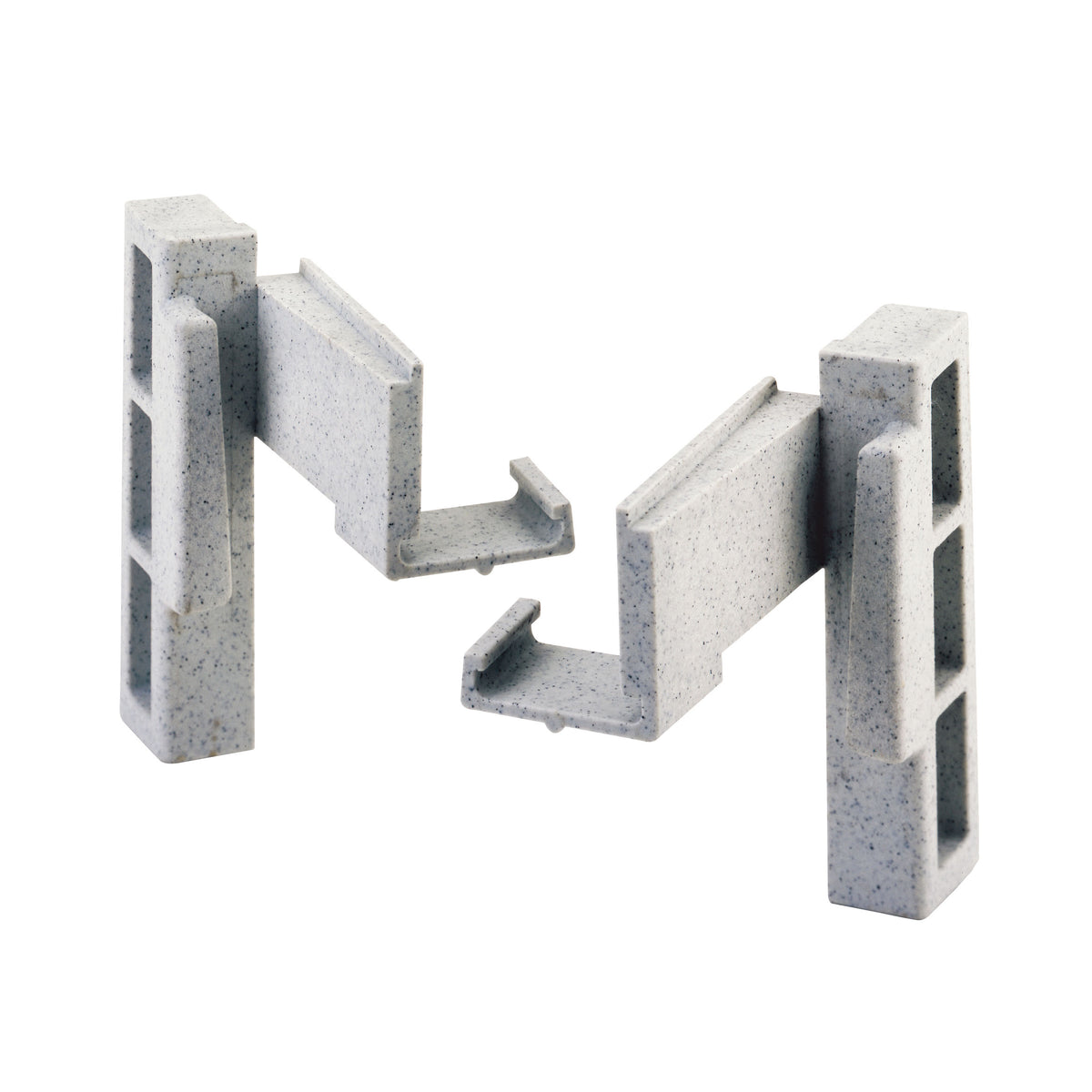 Cambro CPCC1480 Camshelving Premium Corner Connector Set Left & Right Speckled Gray