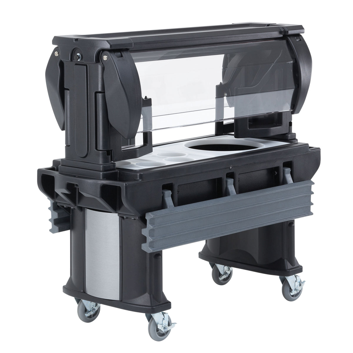 Cambro CPH3148 Crock Holder - 12-7/8" x 20-7/8", White Plastic, NSF, 3 Cutouts, 1.5 & 2.7 Qt Crocks