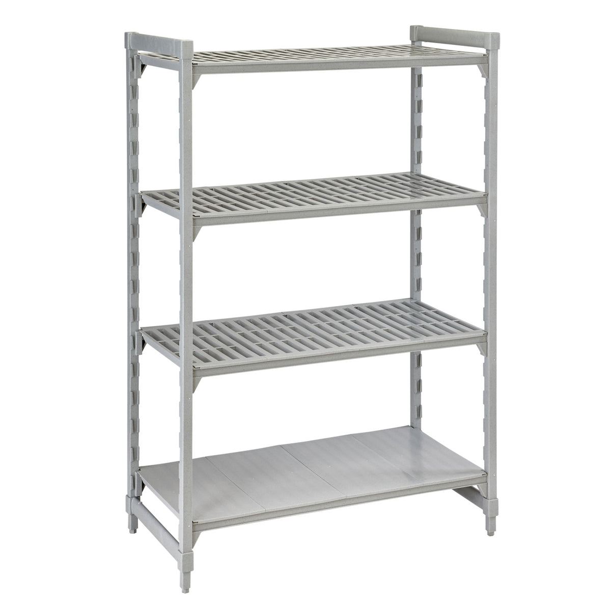 Cambro CPU185484VS4PKG Camshelving Premium 4-Shelf Vented/Solid Starter Unit - 18" x 54" x 84"