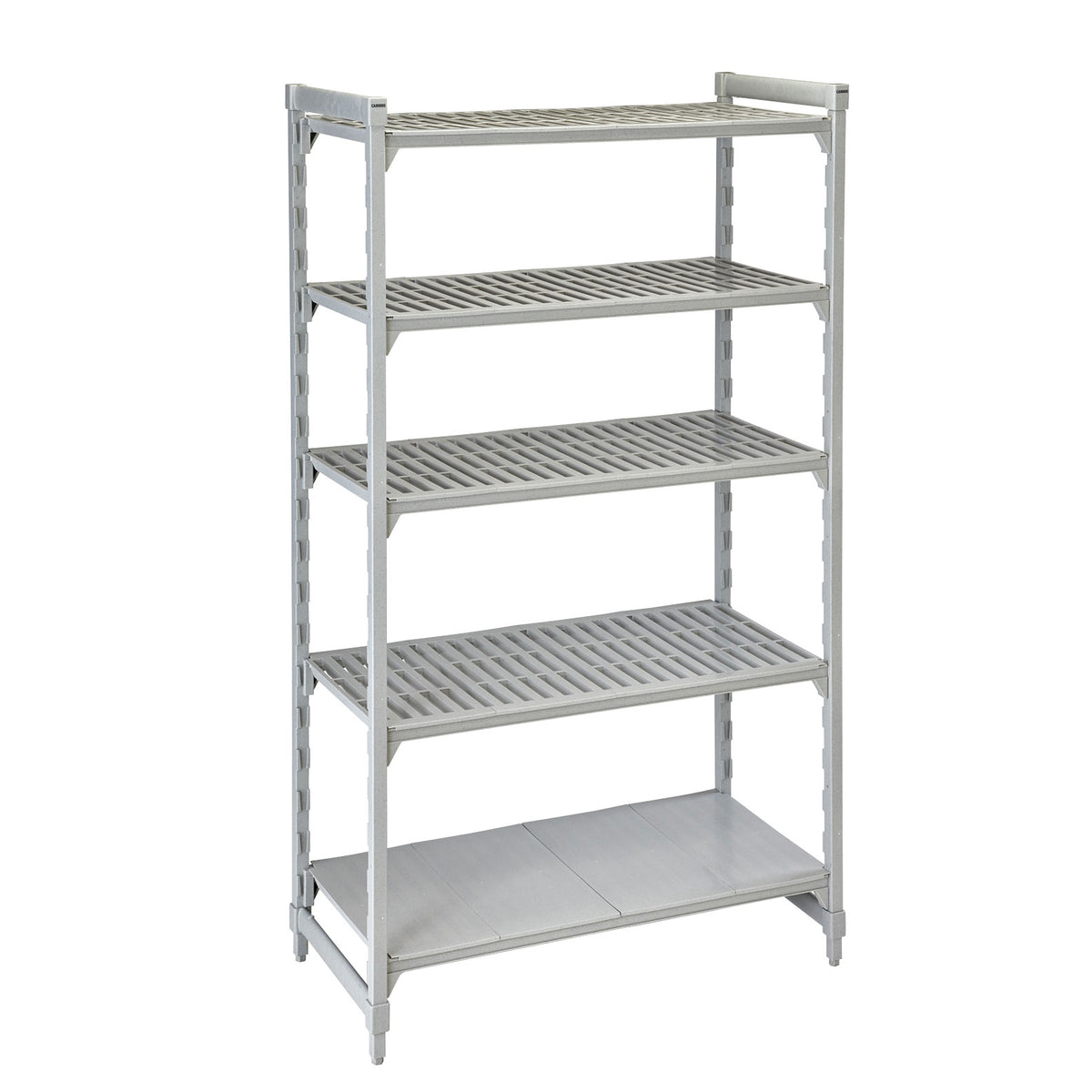 Cambro CPU215484VS5PKG Camshelving Premium 5-Shelf Vented/Solid Starter Unit - 21" x 54" x 84"