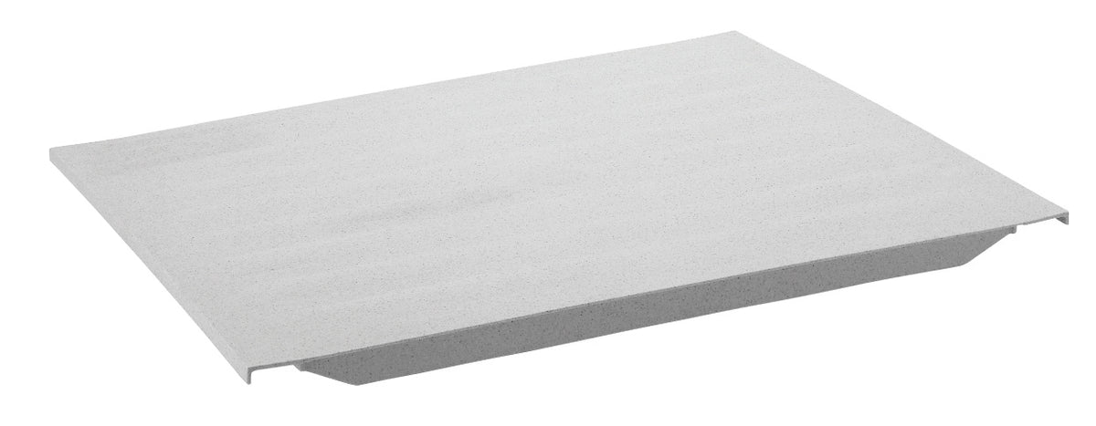 Cambro CS1412S480 Camshelving Shelf Plate, 14''W x 12''D, Solid Polypropylene, Speckled Gray, Camguard Antimicrobial, NSF Listed