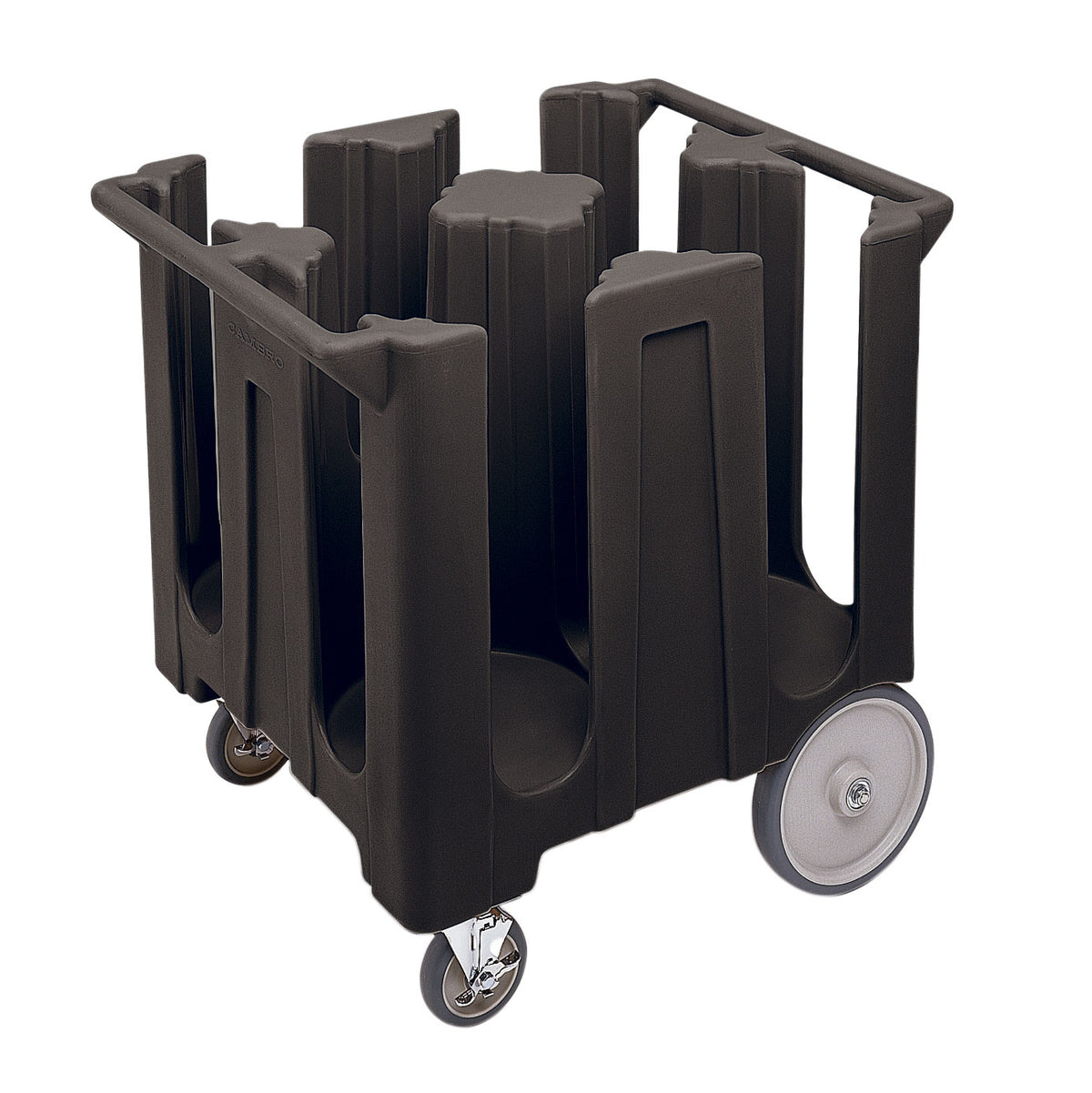 Cambro DC1225110 240 Plate Black Polyethylene Dish Dolly Cart, 32-3/4"L x 27-1/2"W, 4 Columns, NSF