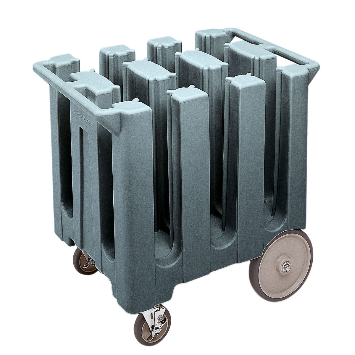 Cambro DC575191 360 Plate Granite Gray Polyethylene Dish Caddy Cart, 32.625W x 23.5L x 31.75H, 6 Column, NSF