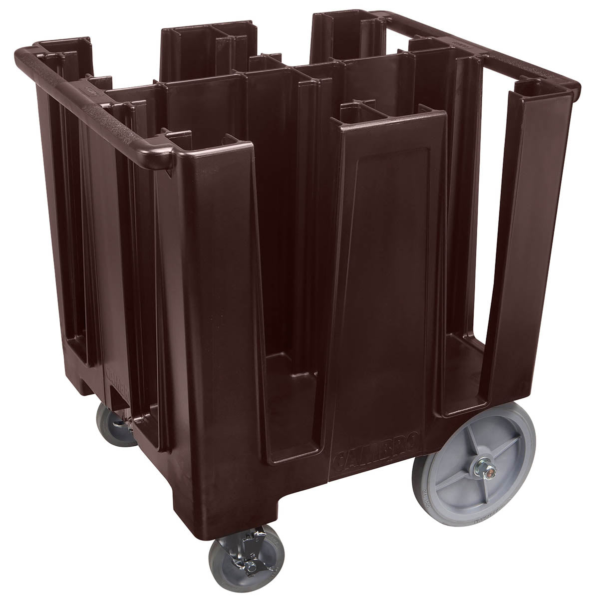 Cambro DCS1125110 Black Versa Dish Caddy, 4 Column, 30-39" Height, Polyethylene, 201-400 Plates