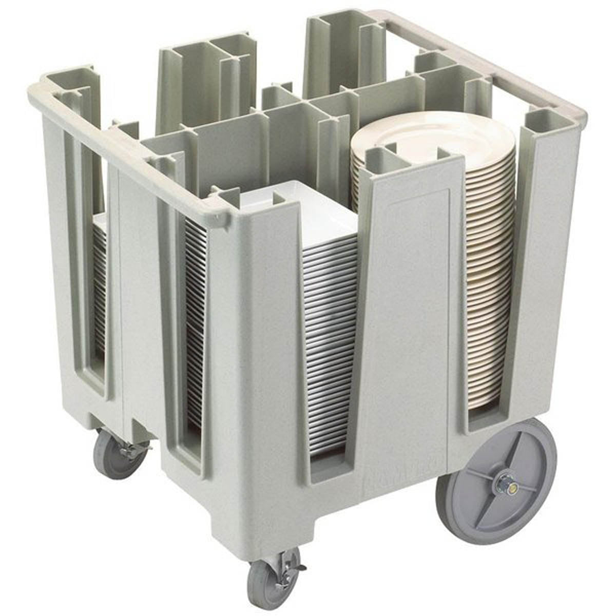 Cambro DCS1125110 Black Versa Dish Caddy, 4 Column, 30-39" Height, Polyethylene, 201-400 Plates