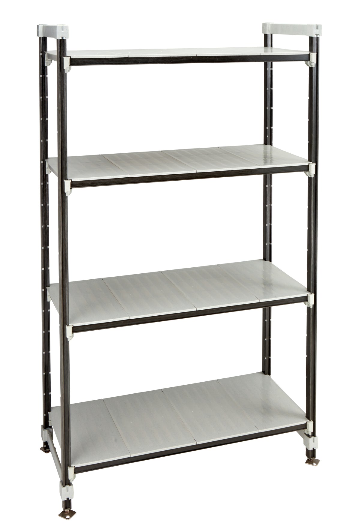 Cambro EST213681S4480 Camshelving Elements XTRA 21x36x81 4-Tier Track Shelving System, 2400 lbs, Speckled Gray
