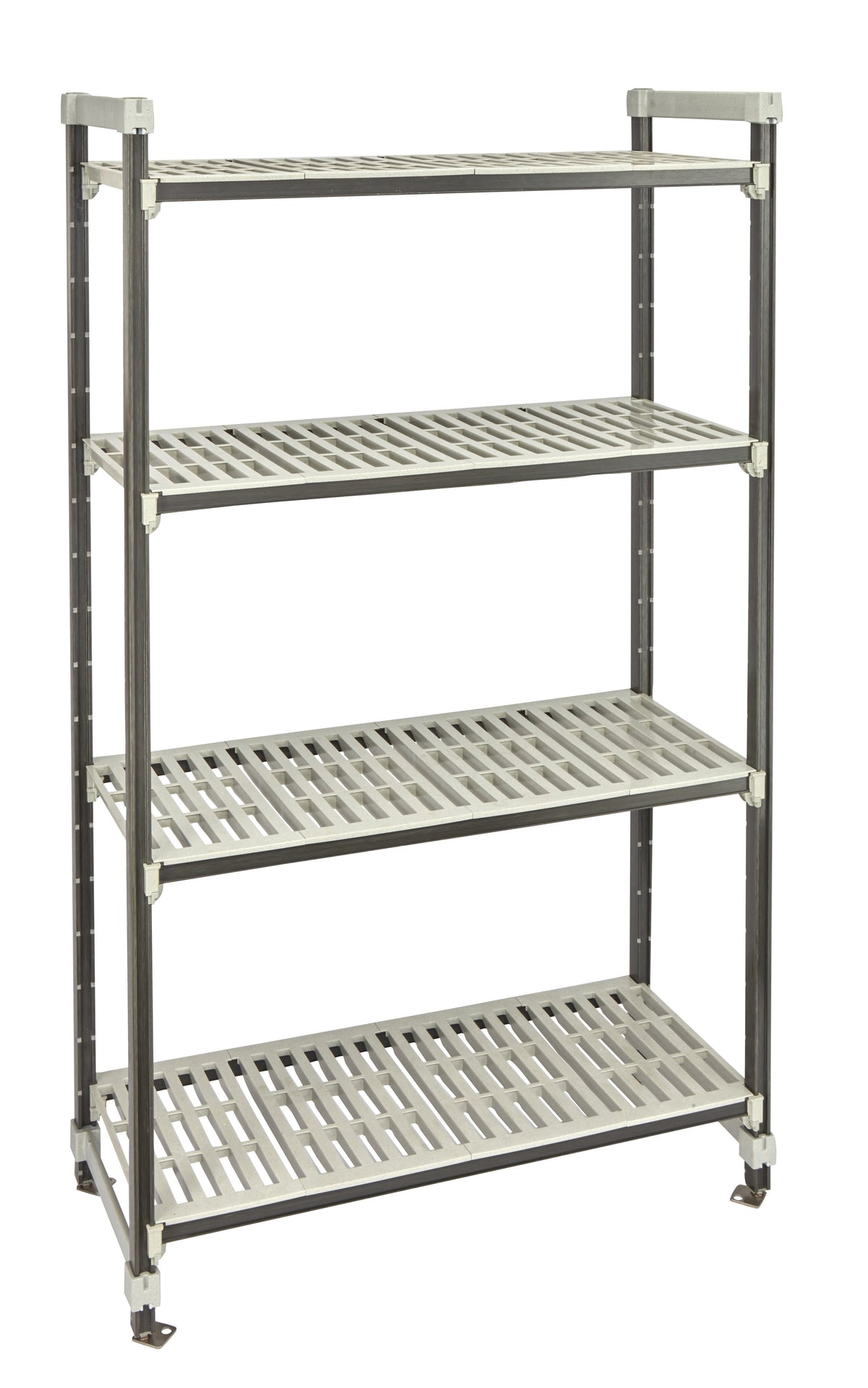 Cambro EST244281V4480 Camshelving Elements XTRA 24"D x 42"L x 81"H 2400 lbs 4-Tier Track Shelving System