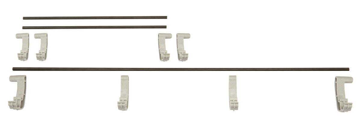 Cambro EWSR1430151 Camshelving Elevation Series Wall Shelving Full Shelf Rail Kit, 14x30, Polypropylene, Soft Gray, NSF