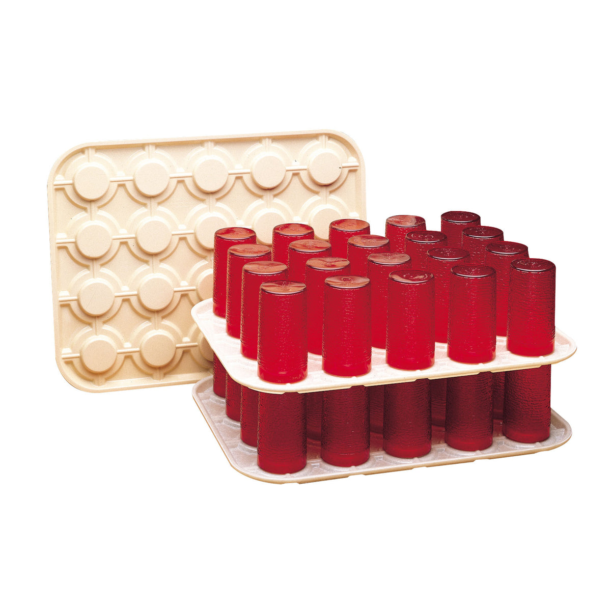 Cambro GK2000133 Camrack Glass Keeper, 14" x 18", Beige, Holds 20 Glasses, Regal Plastic, Dishwasher Safe, Stackable — Case of 12 pieces
