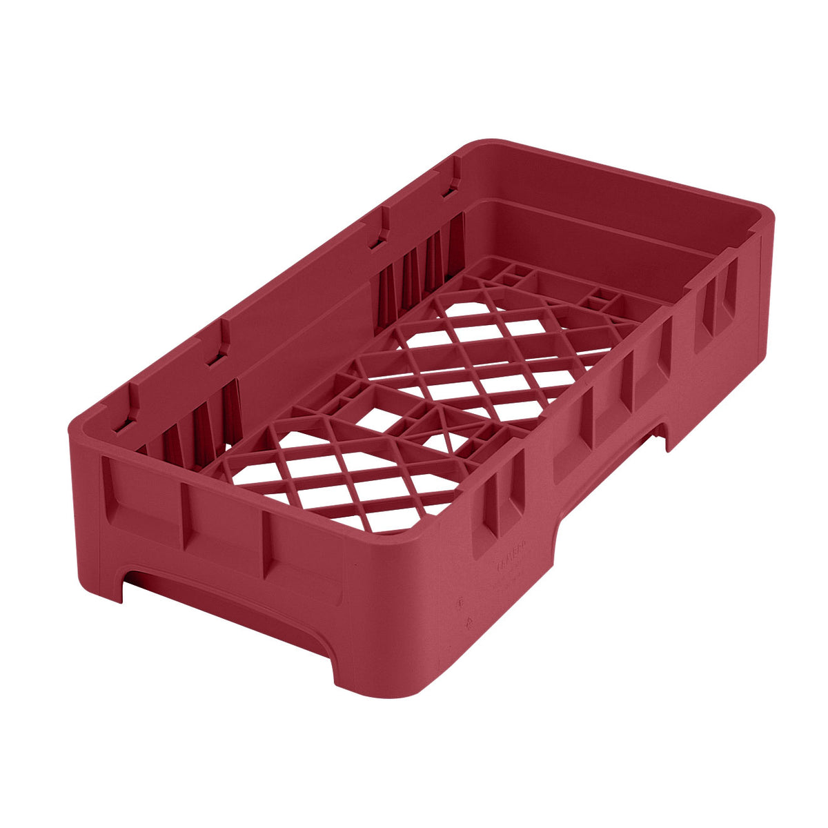 Cambro HBR258416 Camrack Base Rack, Half Size, 1 Compartment, Polypropylene, Cranberry Red, 19-3/4" x 9-7/8" — Case of 6 pieces
