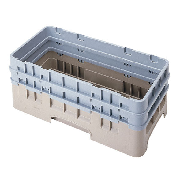 Cambro HBR578186 Camrack Base Rack, Half Size, Navy Blue, Polypropylene, 19-3/4" x 9-7/8", 6-1/2" Inside Rack Height, with 2 Soft Gray Extenders — Case of 4 pieces