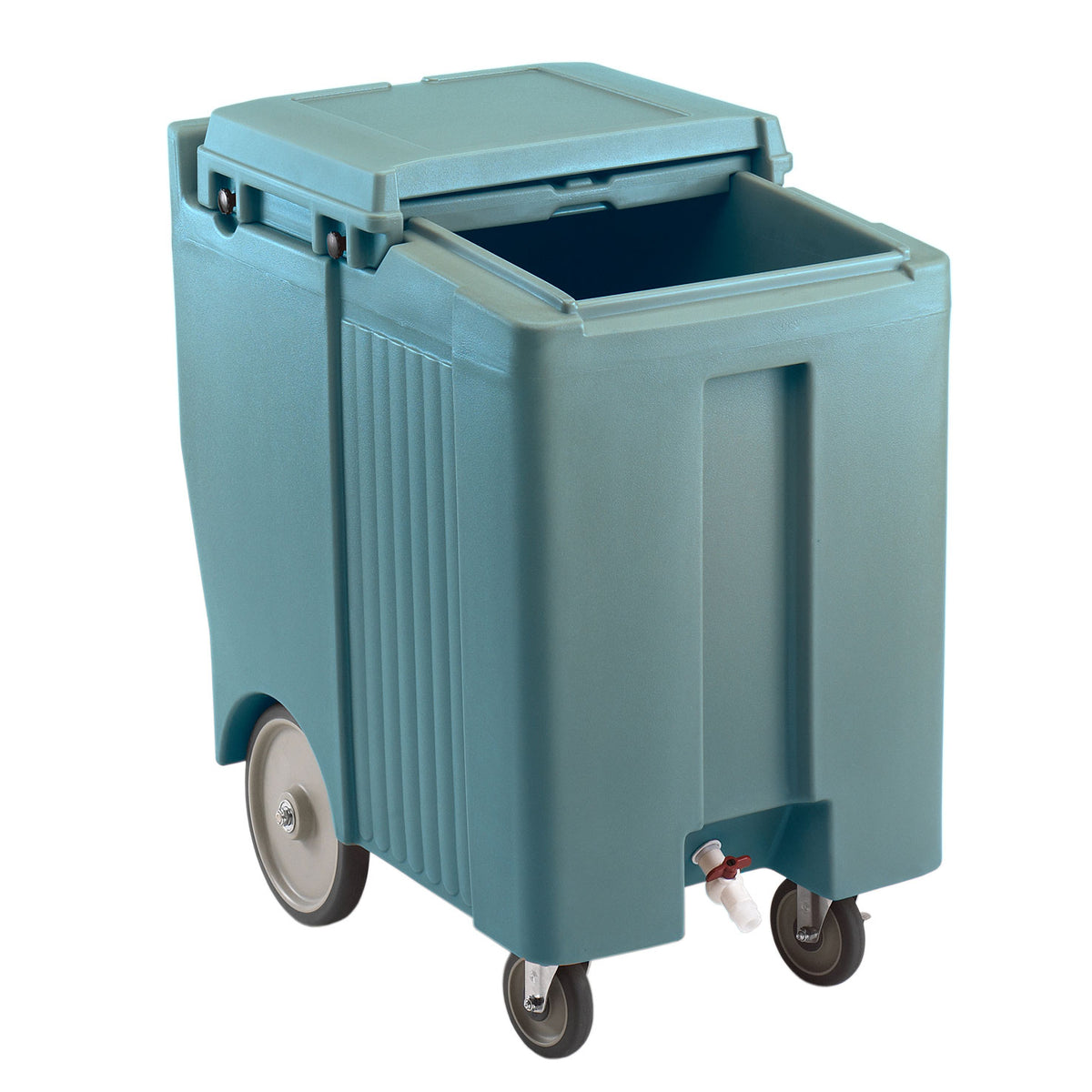 Cambro ICS175TB401 Plastic Tall Mobile Ice Bin / Ice Caddy, 175 lb, Slate Blue