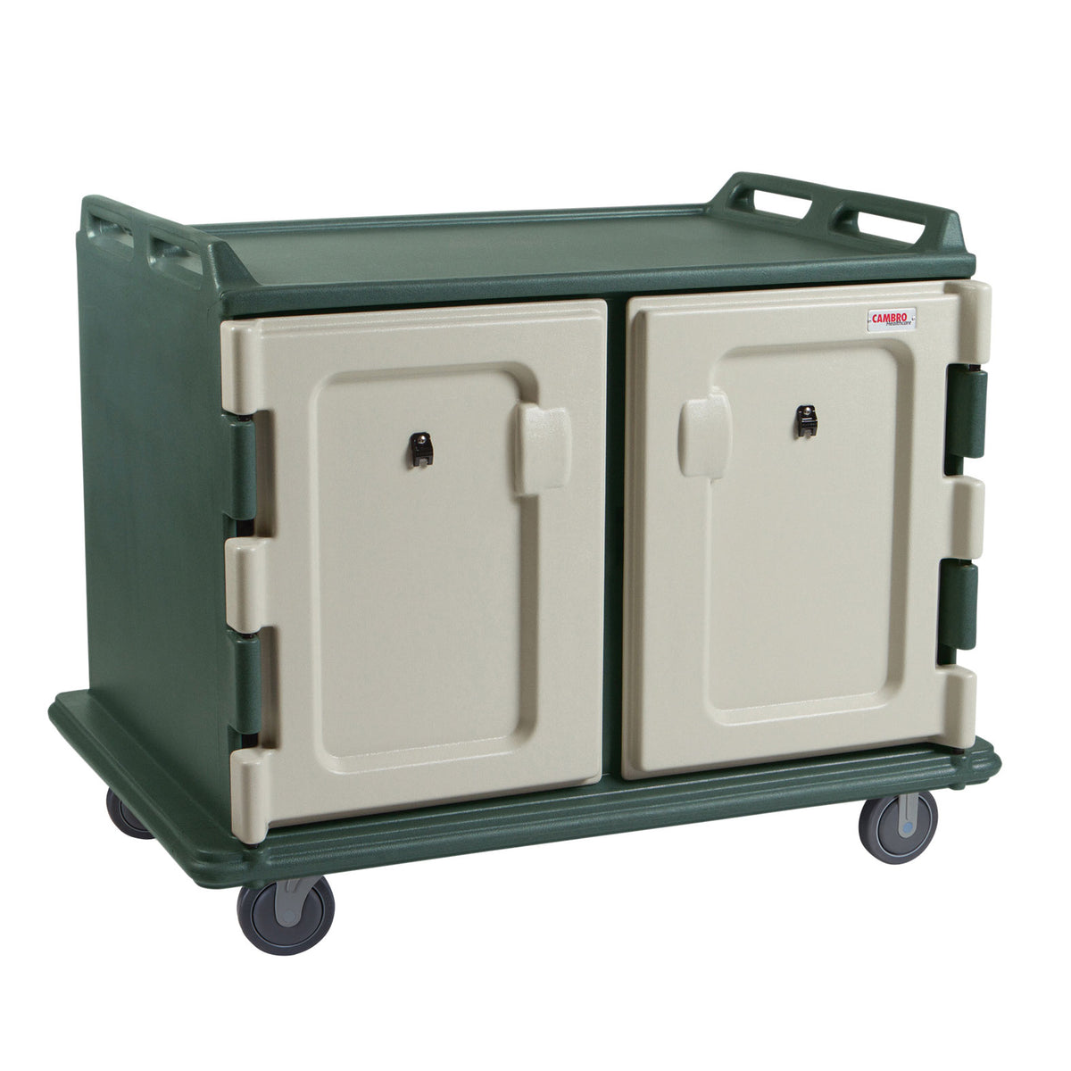 Cambro MDC1418S20192 Granite Green 20 Tray Insulated Meal Delivery Cart