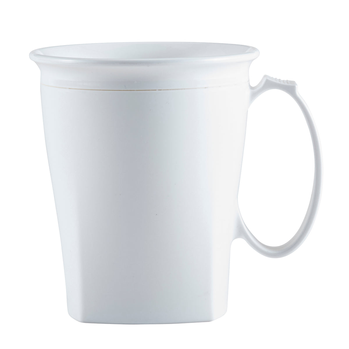 Cambro MDSHM8148 Harbor Mug, 8 oz, 4-1/2" Dia x 4" H, White Polypropylene, Dishwasher Safe — Case of 48 pieces