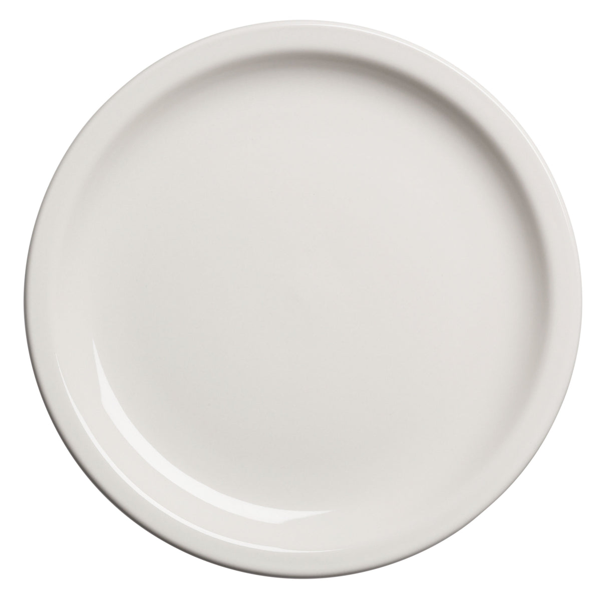 Cambro MDSPLT9148 Camwear Plate, 9" Round White Ceramic, Microwave Oven Safe - 24/Case