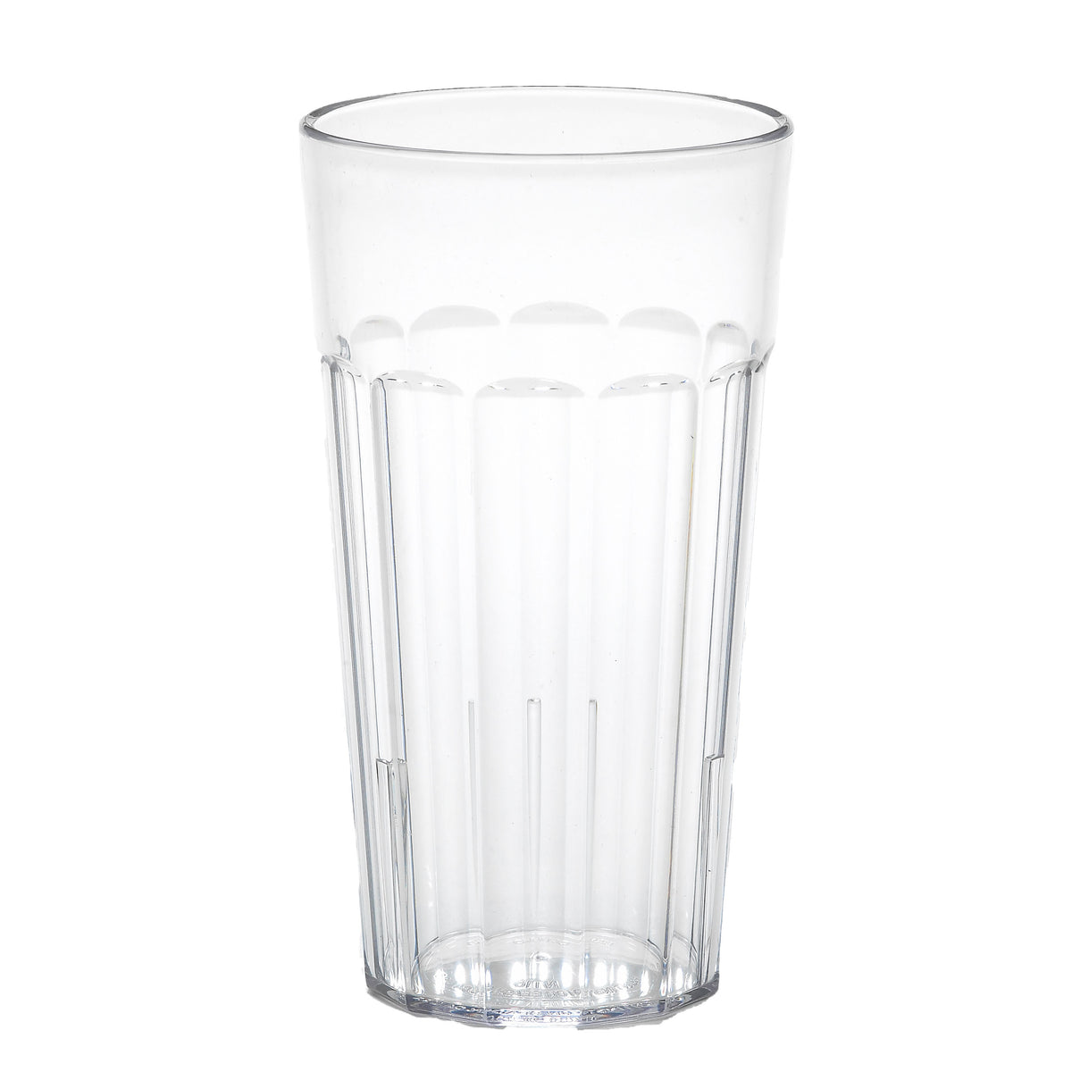 Cambro NT16152 Newport Tumbler, 16.4 Oz Clear Fluted SAN Plastic, 3-1/4" Top, Dishwasher Safe — Case of 36 pieces