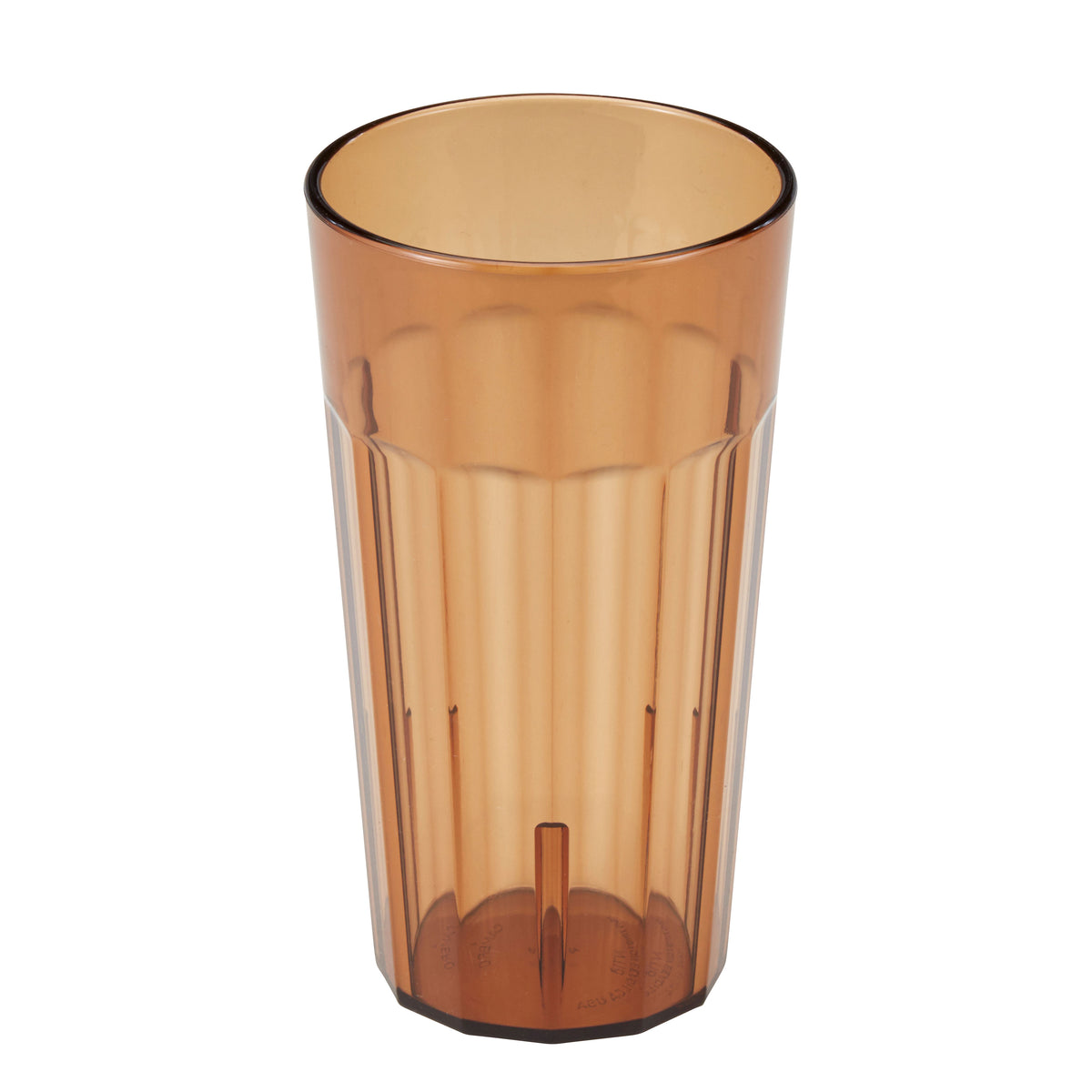 Cambro NT16153 - 16.4 oz Amber Fluted SAN Tumbler, 3-1/4" Top Dia, Dishwasher Safe, Made in USA — Case of 36 pieces